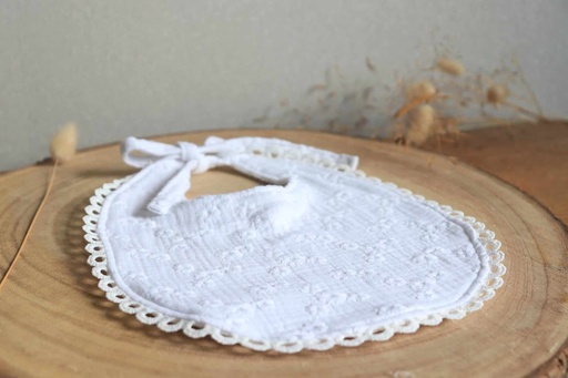 [B.Suzy] Bavoir Broderie anglaise Suzy